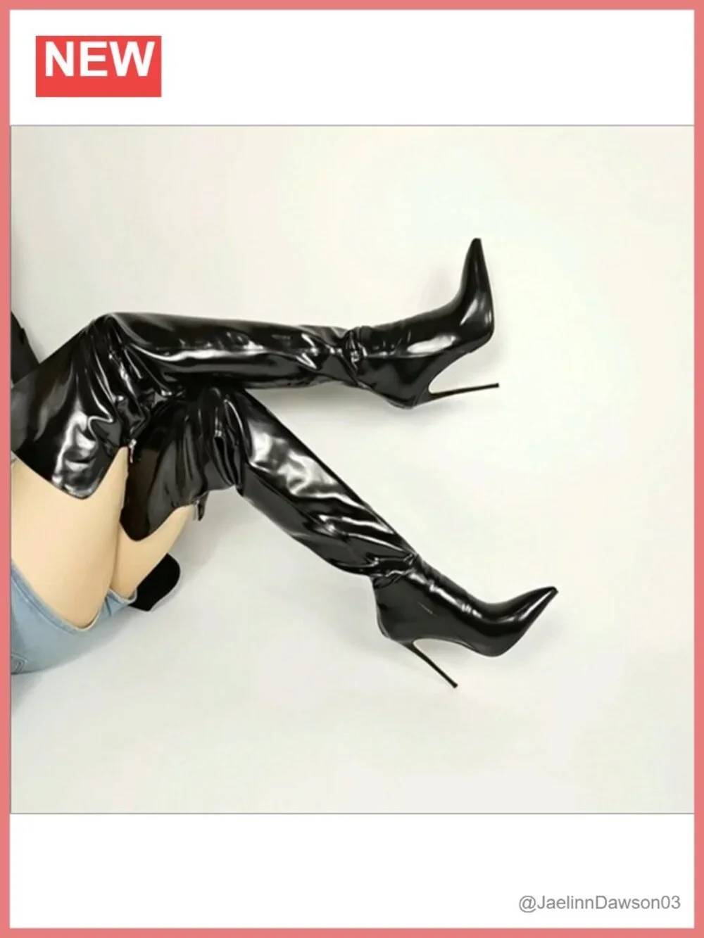 Over the Knee High Heel Boots Pointed Toe Back Zipper Stiletto Heel